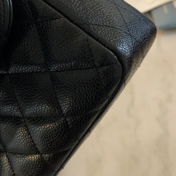SOLD Chanel Single Flap Jumbo black caviar leather - Picture 4 of 16